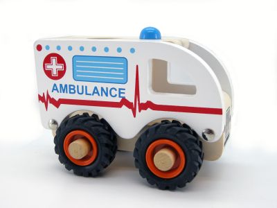 wooden ambulance