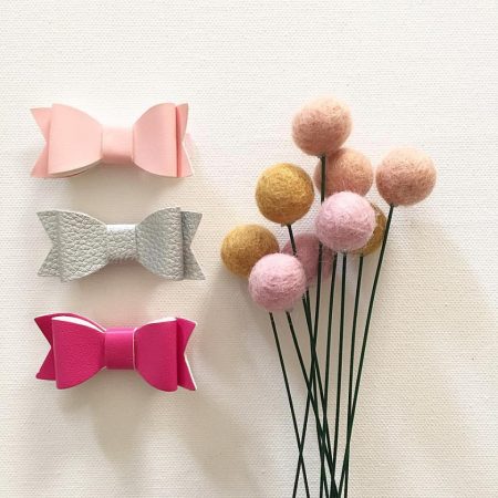 Lola Hairclip | Faux Leather | Cheeky Little Fox | Cherry Red