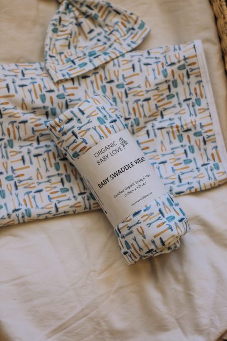 Organic Baby Love | Organic Swaddle with Beanie | Tools - Image 10