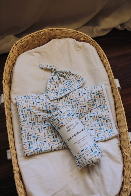 Organic Baby Love | Organic Swaddle with Beanie | Tools - Image 11