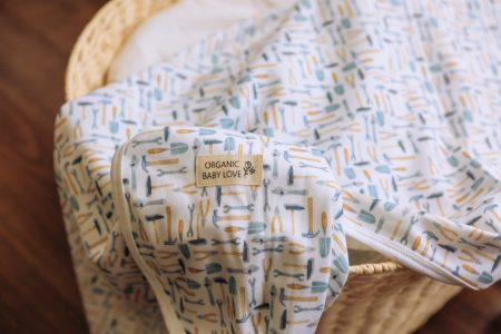 Organic Baby Love | Organic Swaddle with Beanie | Tools - Image 9