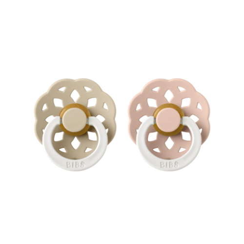BIBS Pacifiers Boheme Night Glow Size One Blush and Vanilla